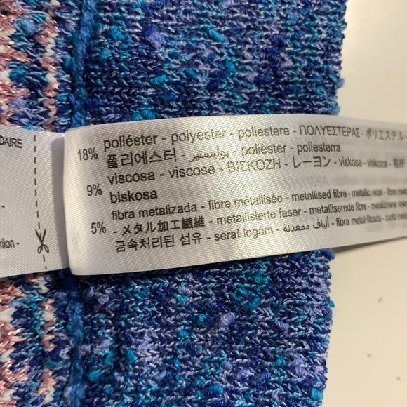 NWT. Zara Blue Metallic Thread Shorts Size S, L. - Picture 5 of 9